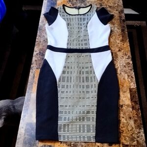 River Island geometric midi dress